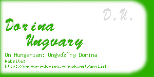 dorina ungvary business card